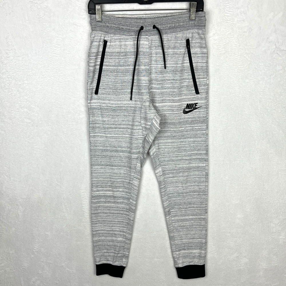 Nike Sportswear Advance 15 Joggers Mens Small Gray Tech Sweatpants Zip Pockets
